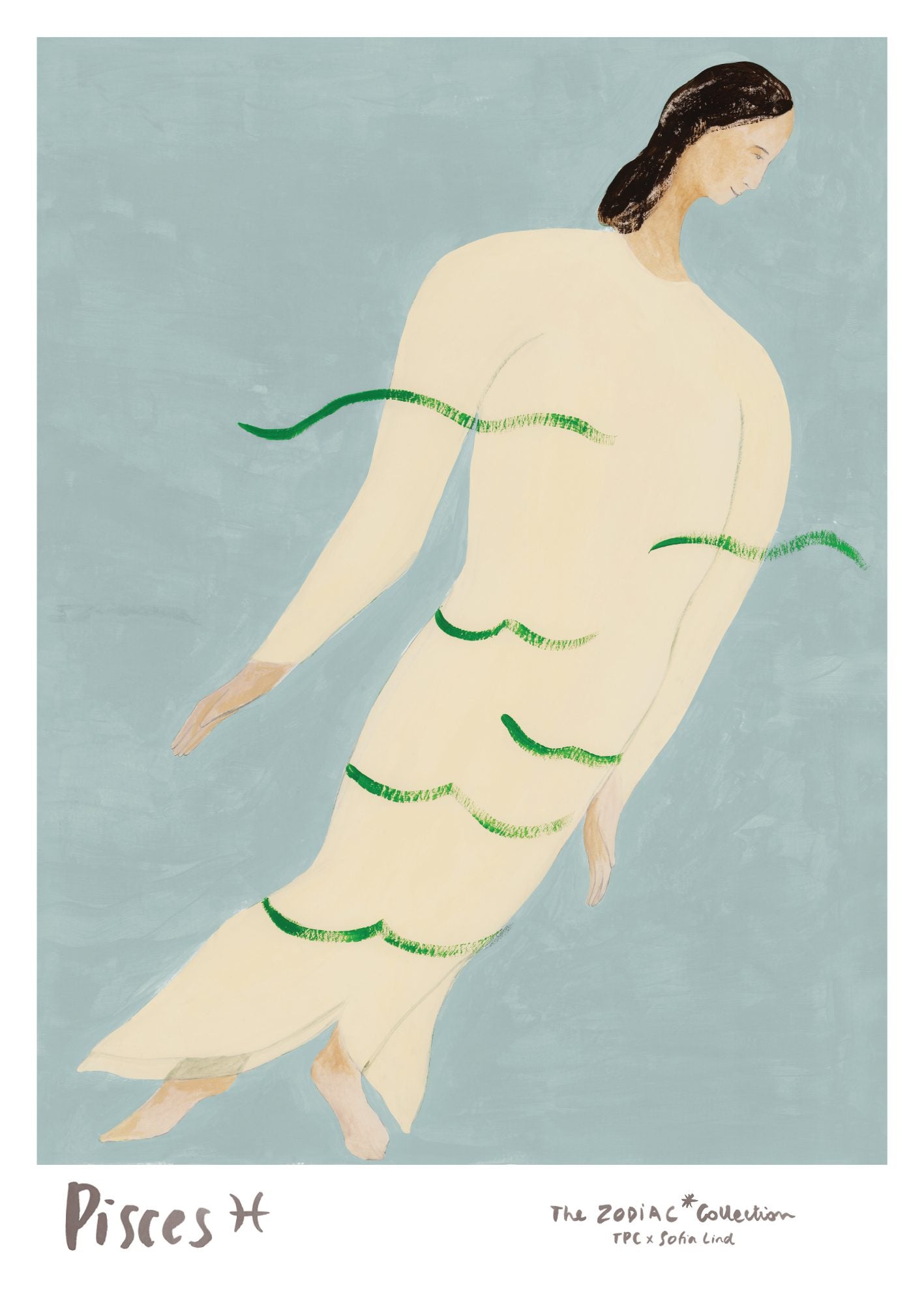 The Poster Club Art Prints Pisces Poster 30x40 cm beige