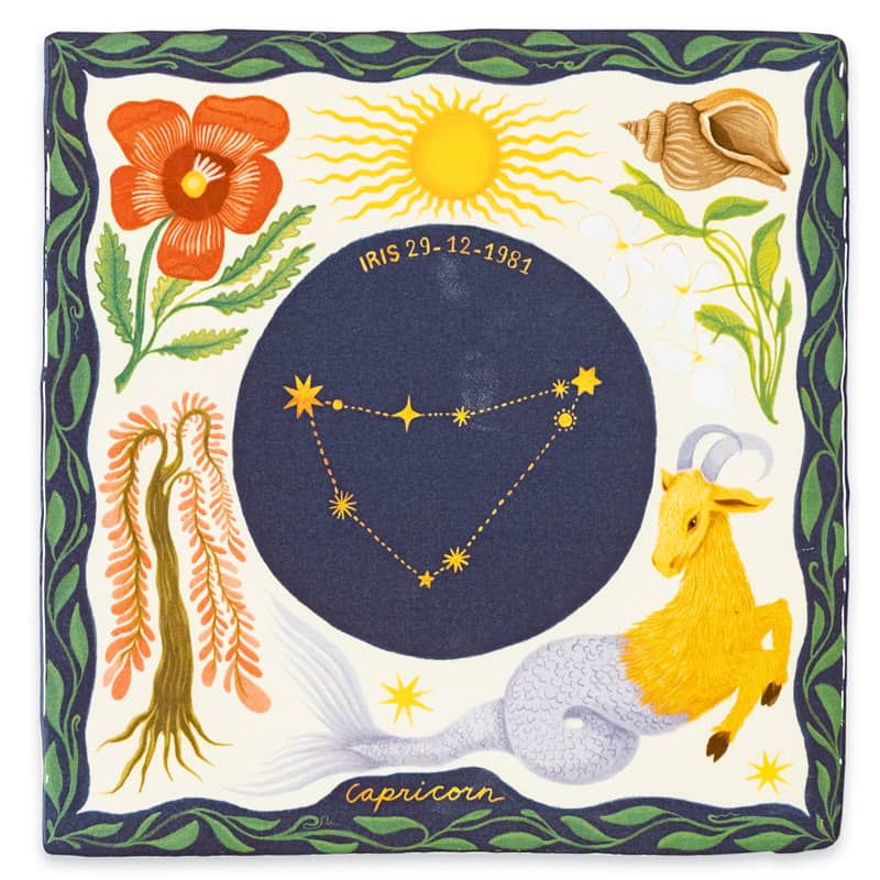 Storytiles Delft Blue Capricorn Fliese Steinbock 13x13 cm