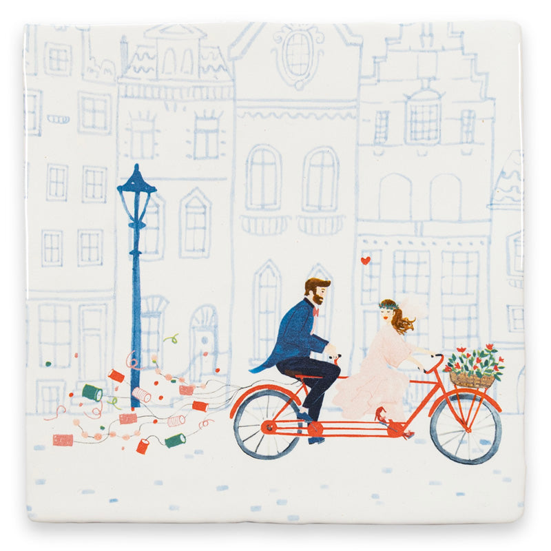 StoryTiles Delft Blue It's Official Fliese S 10x10 Hochzeit