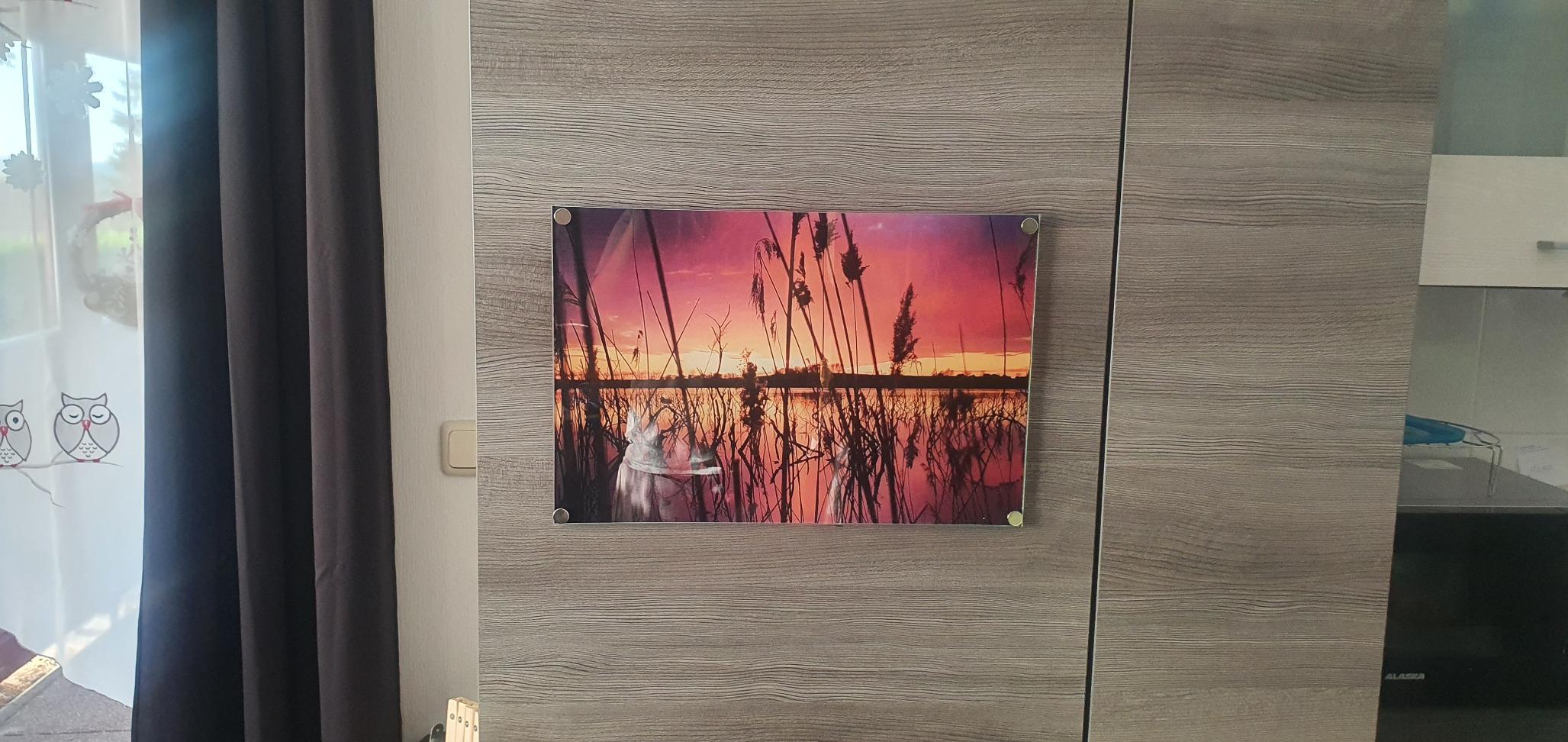 Banjado Magnettafel Glas 60x40 cm Magnetboard beschreibbar