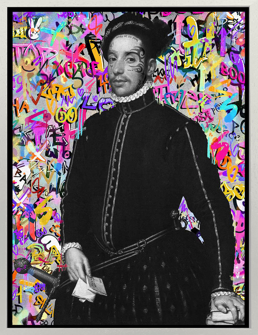 Mineheart Pop Graffiti Giovanni Bild Leinwand 40x50