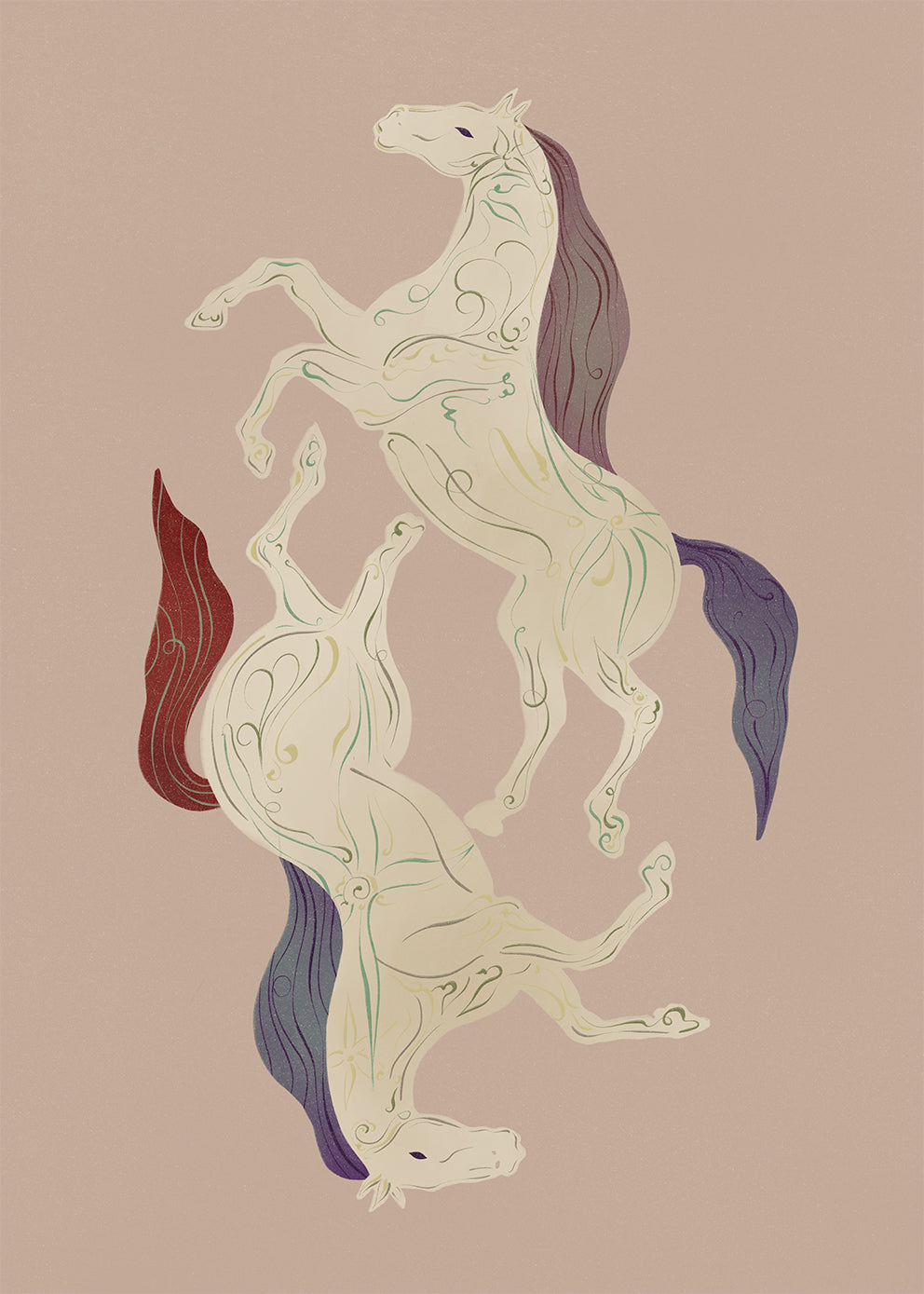 The Poster Club Art Prints Dance of the Soul Leinwand 30x40 cm blau