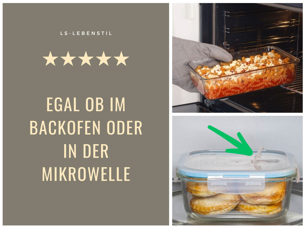 Cook & Lock Frischhaltedose Glas 1000 ml mit Deckel 21 cm