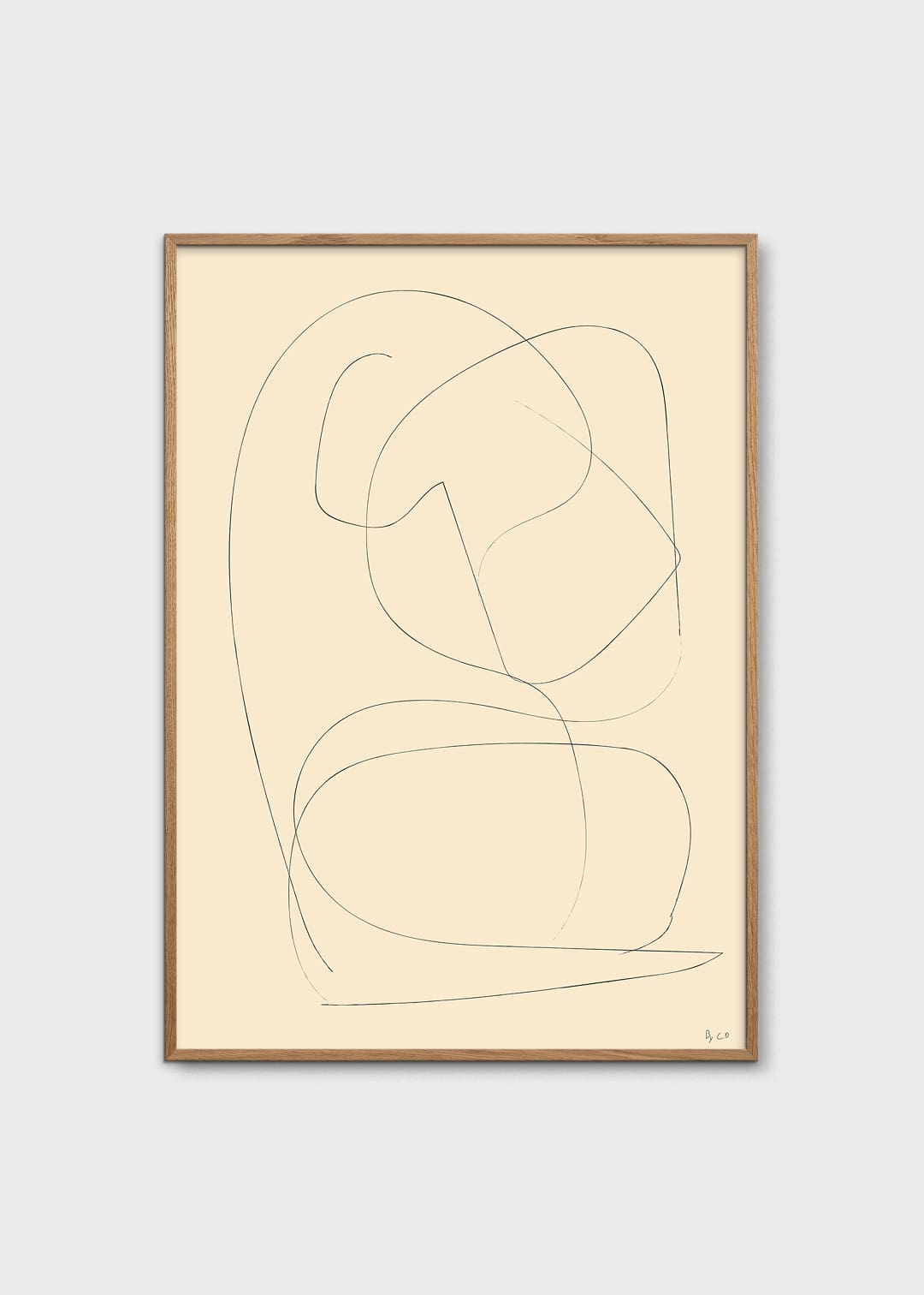 The Poster Club Fat Figure 01 Kunstdruck 30x40 cm beige