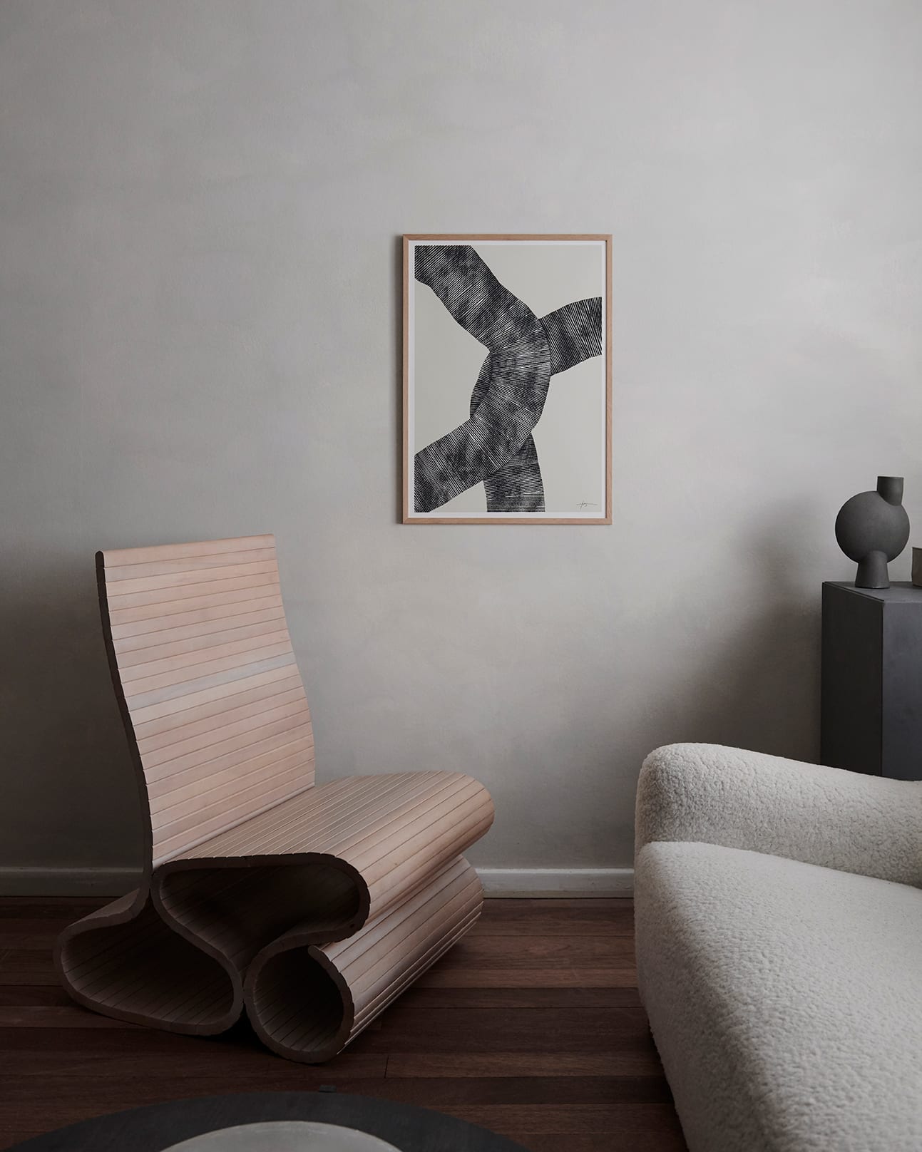 The Poster Club Art Prints Abstract 697 Poster 30x40 cm beige