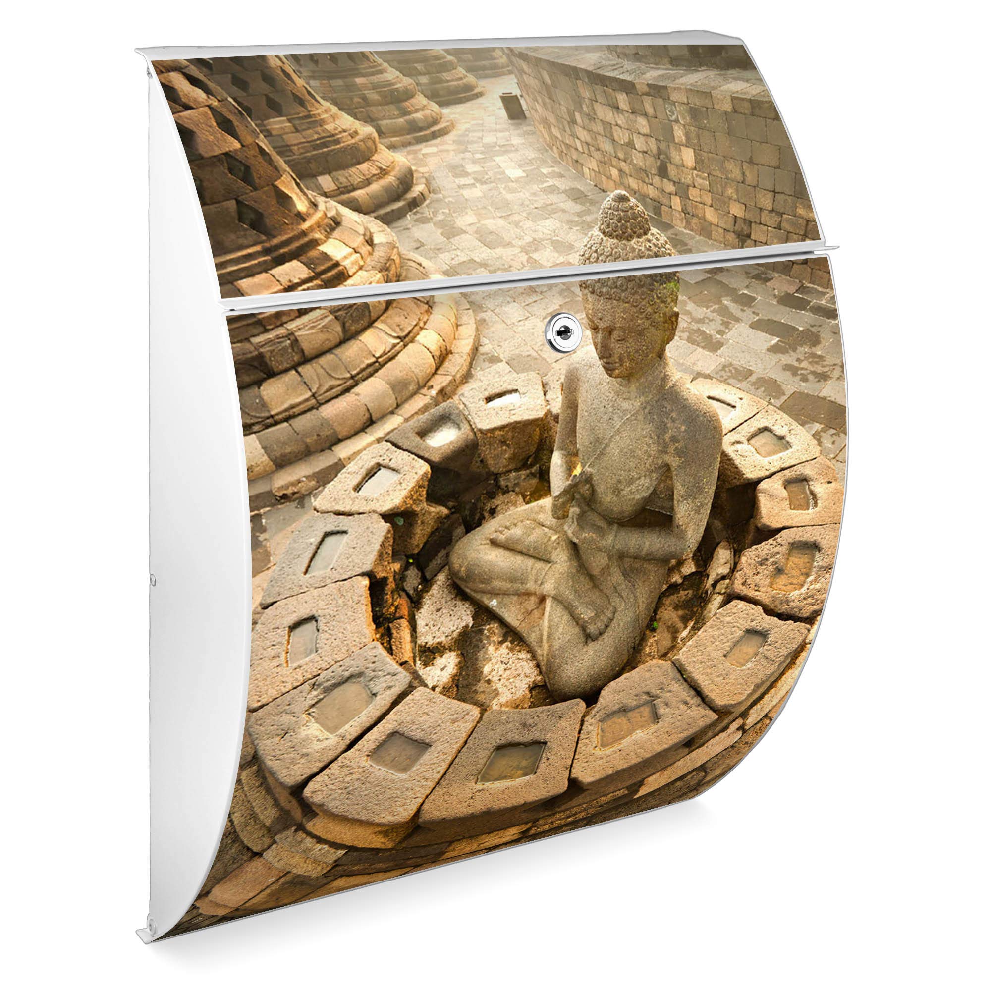 Banjado Riviera Briefkasten Anthrazit Sitzender Buddha A4
