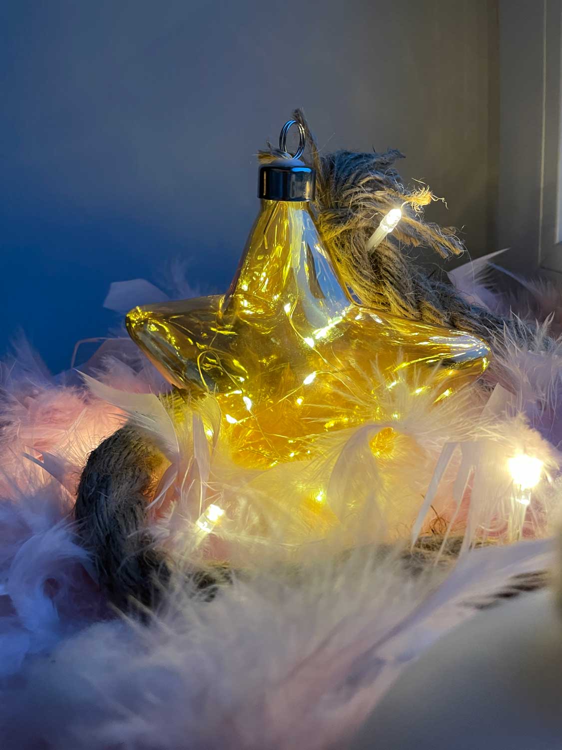 LS-LebenStil Möbel & Wohnen Licht-Stern 15cm Glas Warmweiß Leuchte