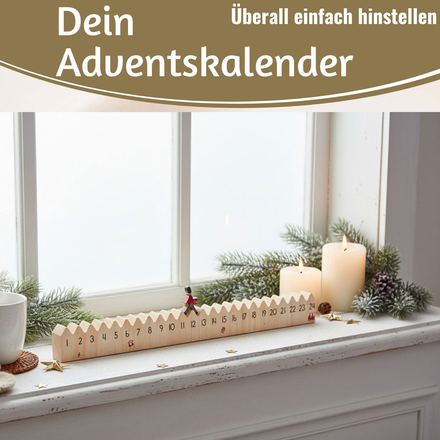 LS-LebenStil Möbel & Wohnen Adventskalender Holz Gardist 50cm