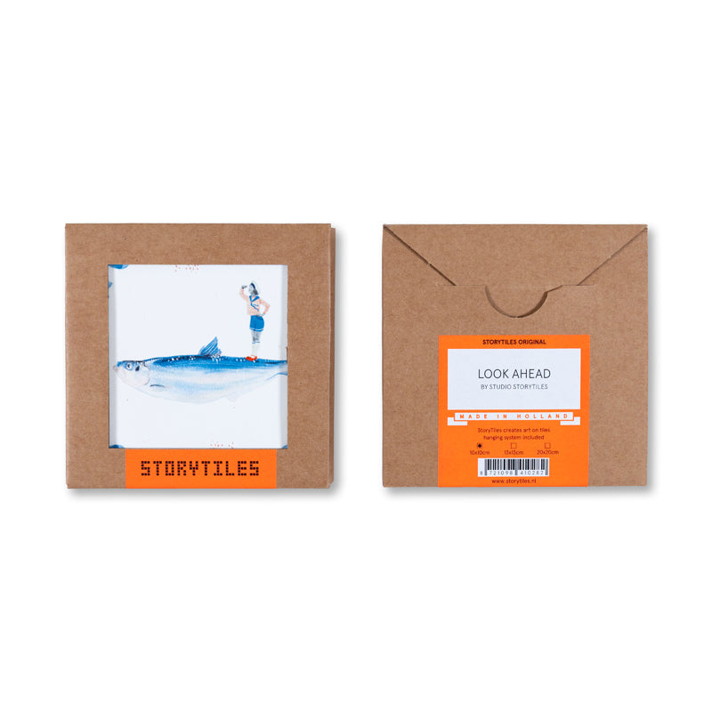 Storytiles Delft blue Vooruit kijken Fliese S 10x10 cm Blick