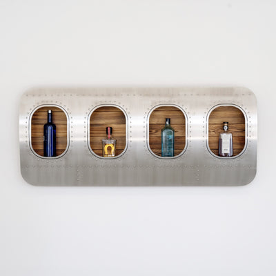 Aircraft Wall Bars Twin Window Wandbar Alu Holz Regal