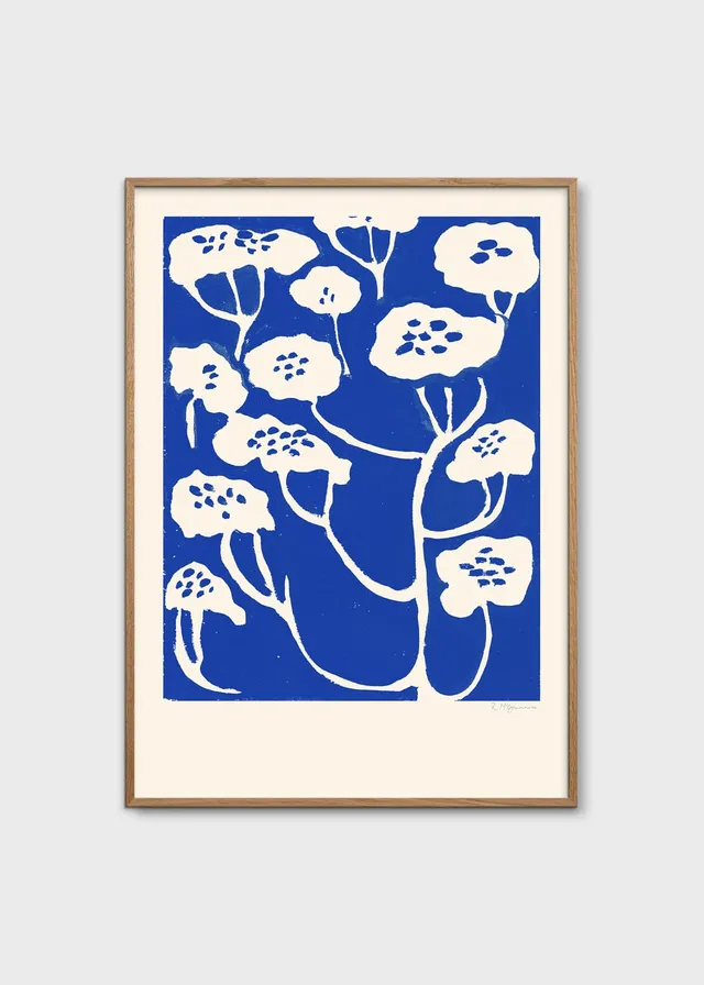 The Poster Club Art Prints Blue Flower Poster 30x40 cm Blau