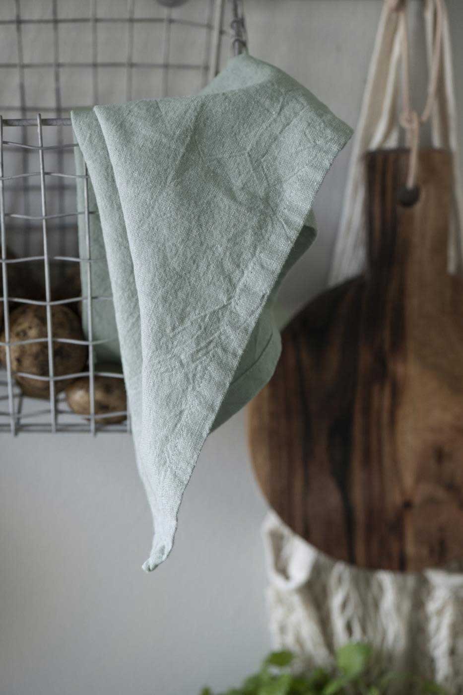 IB Laursen Freja Stoffserviette Mint 45x45cm Leinen