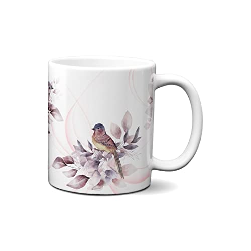 Hustling Sharks Wandbilder Tasse Vögel Pastell 330ml weiß