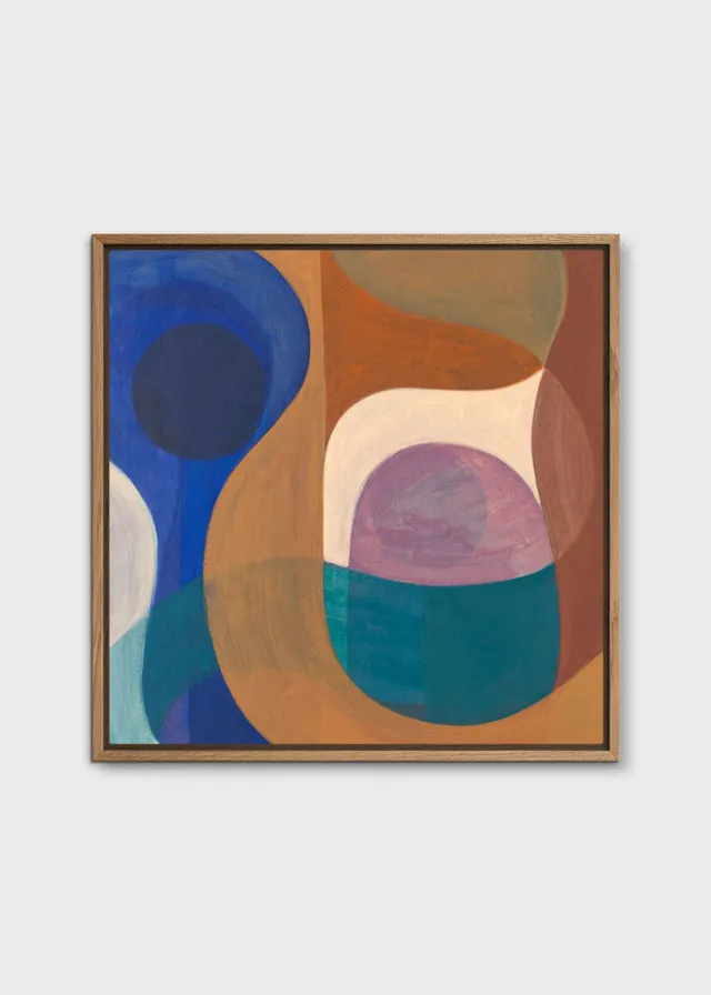 The Poster Club Art Prints Rise Leinwandbild 50x50 cm blau
