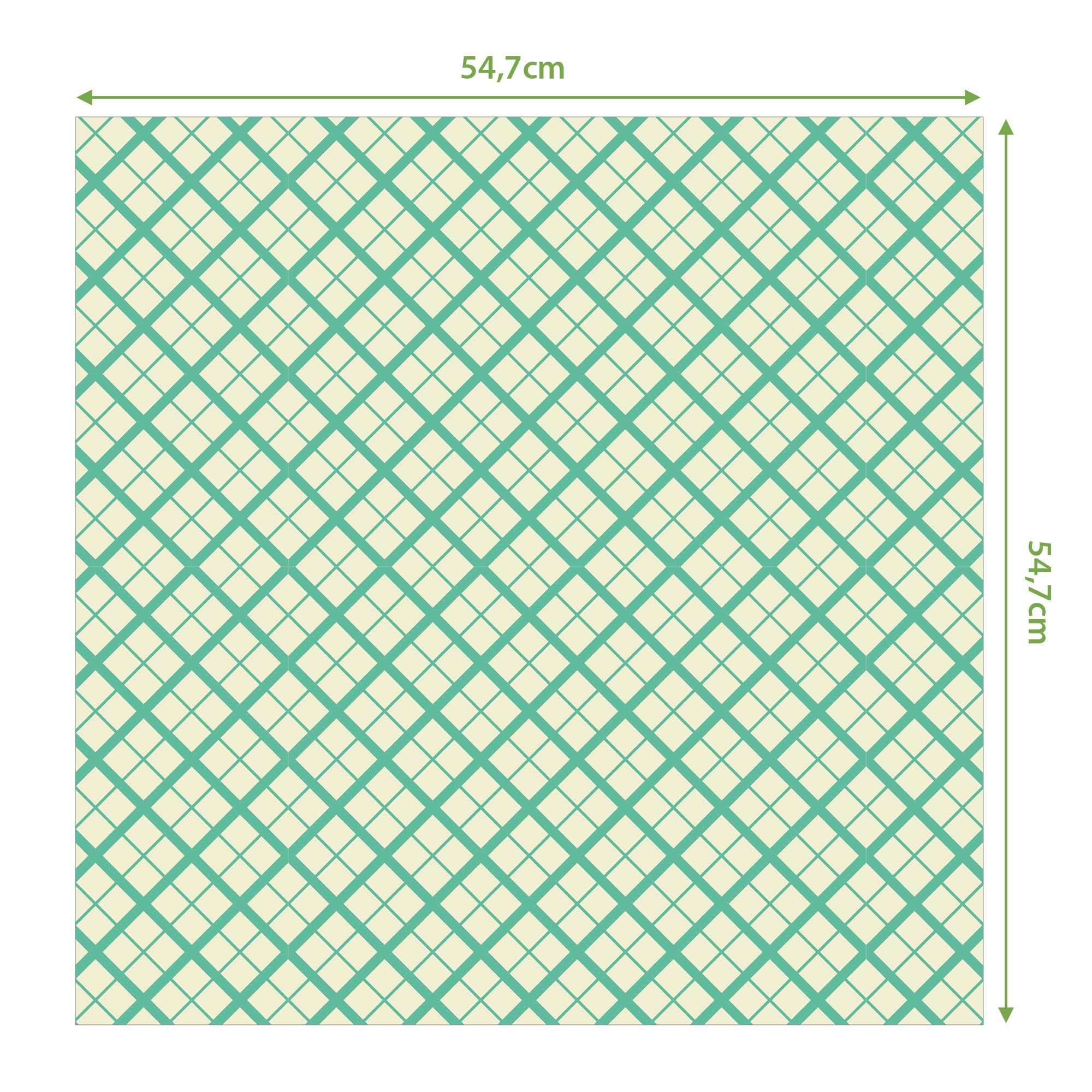 Banjado Möbelfolie Tischfolie Feines Rautenmuster 55x55 Klebefolie