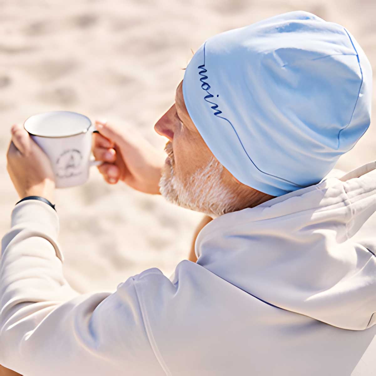 LS-LebenStil Shopper & Taschen Mütze Moin Blau Jersey Beanie