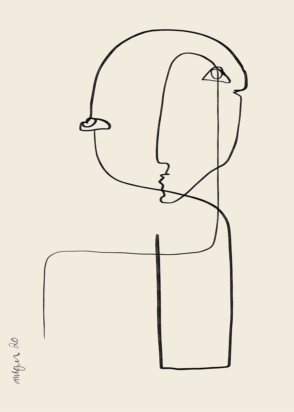 The Poster Club Sculpture No. 02 Poster 50x70 Beige