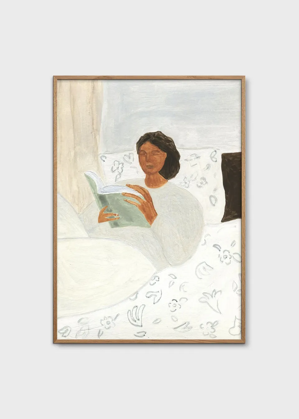 The Poster Club Morning Read Poster 30x40 cm grau minimal