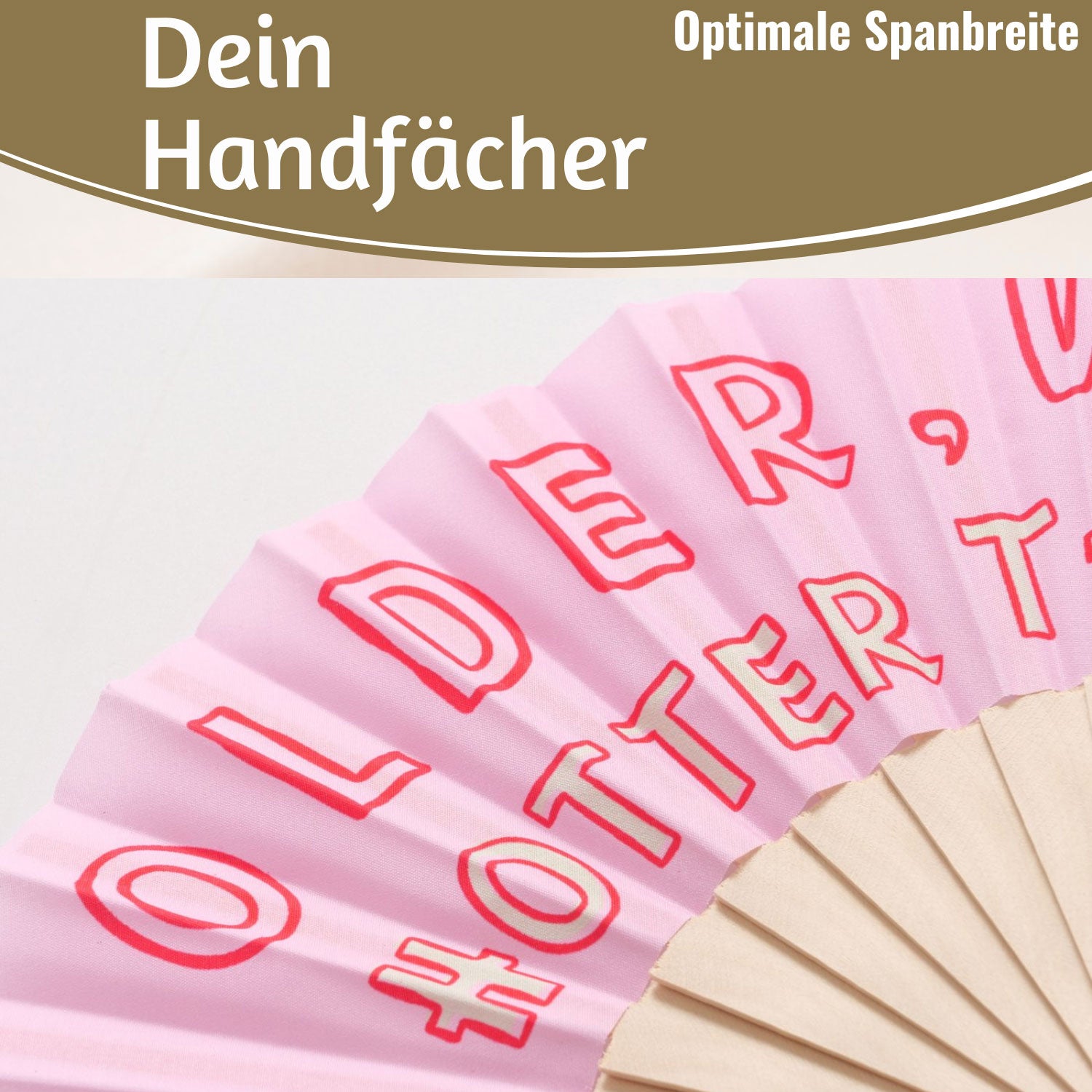 LS-LebenStil Older Wiser Hotter Fächer Pink Rot faltbar