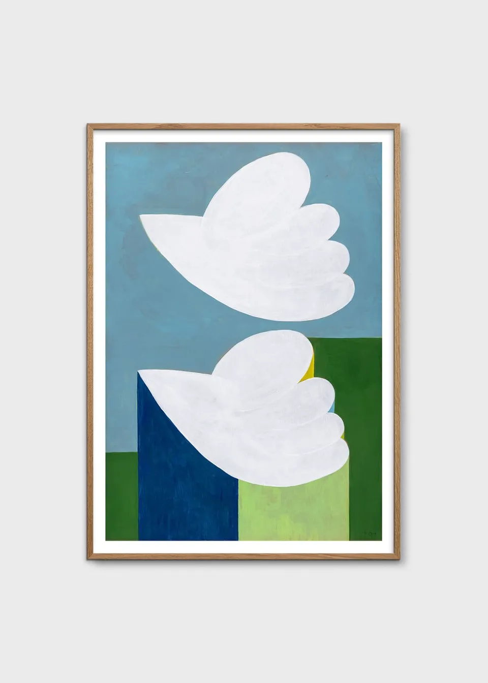 The Poster Club Art Prints Bird Stump Poster 30x40 cm blau