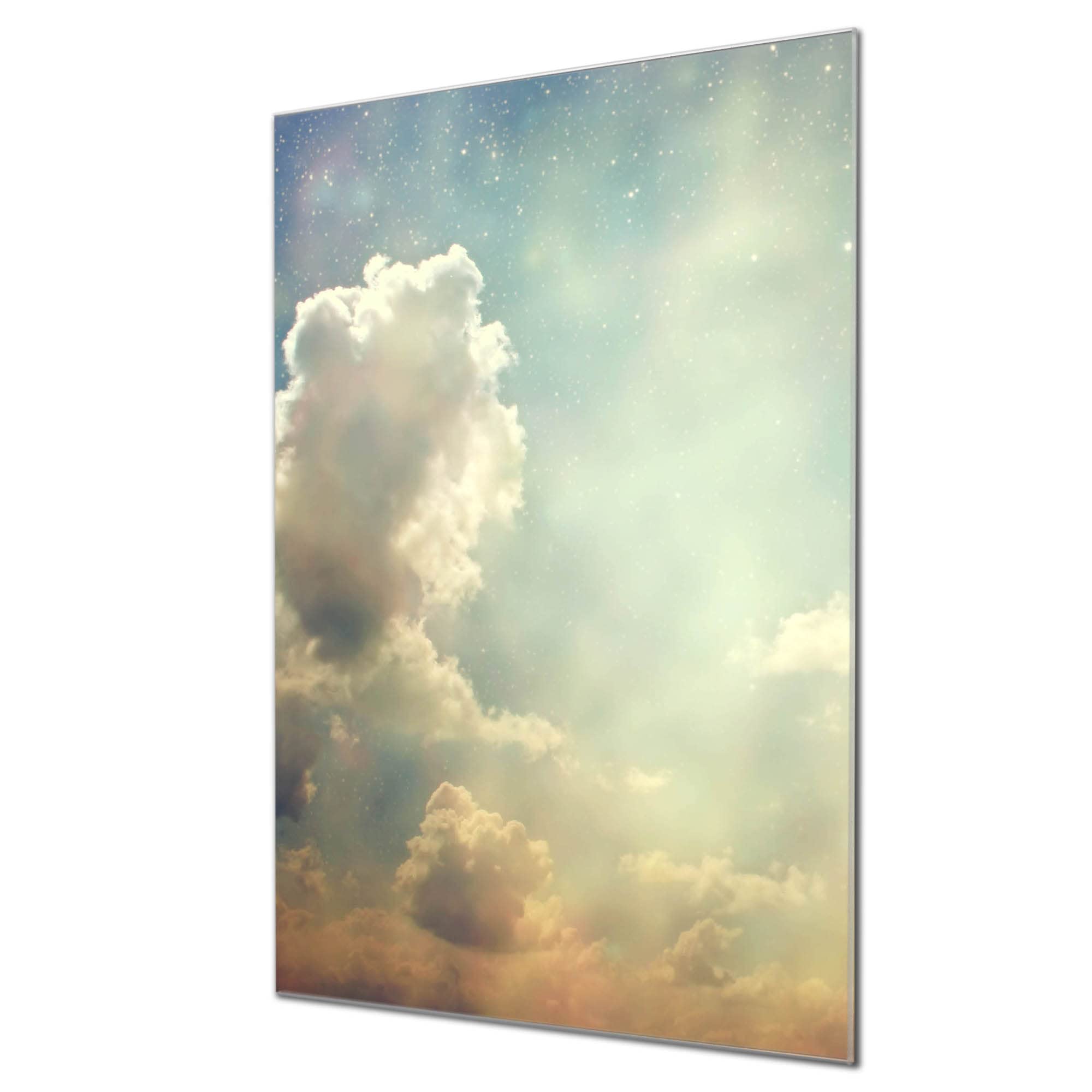 Banjado Magnettafel Glas 60x40cm Sternenhimmel Wolken