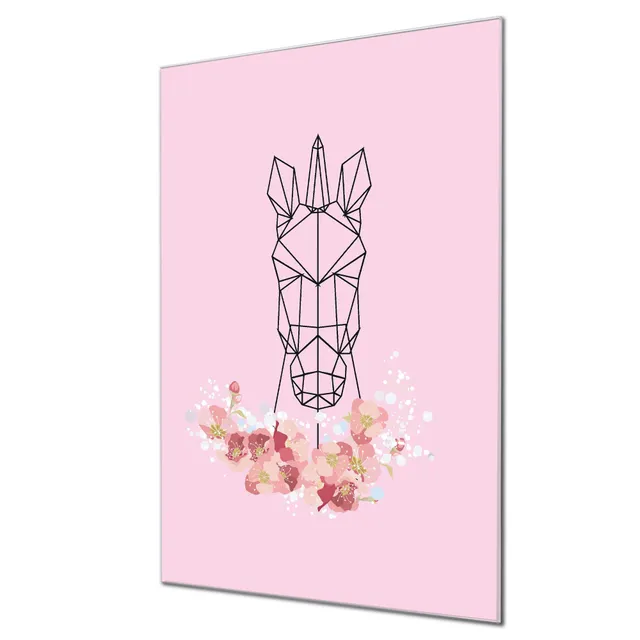 Banjado Magnettafel Einhorn Poygon Glasboard 40x60 Pferd