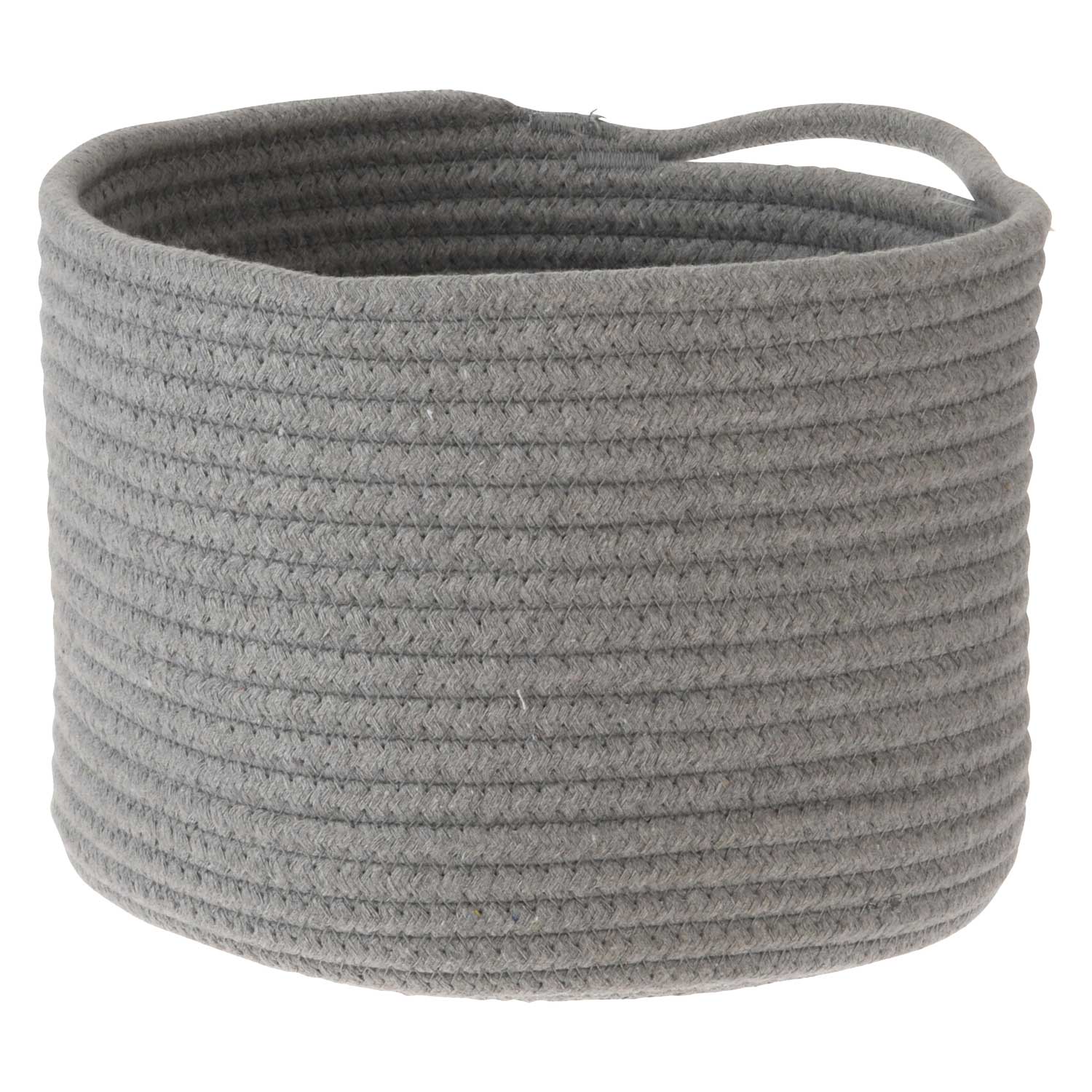 LS-LebenStil Odense Aufbewahrungskorb 23cm Grau Baumwolle