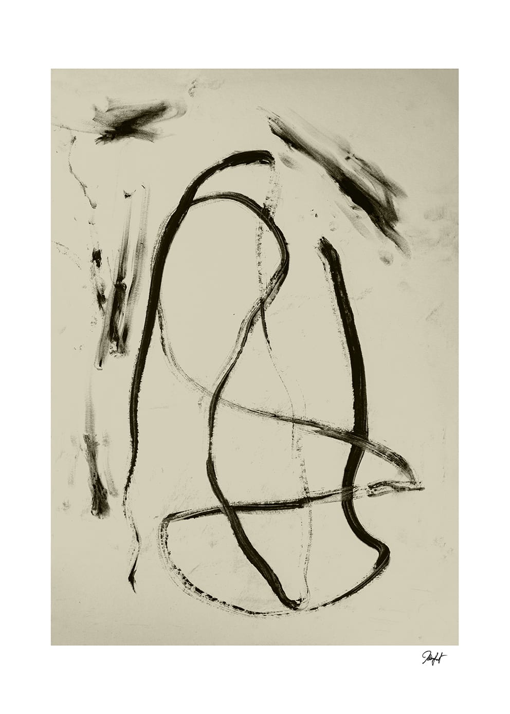 The Poster Club Art Prints Energy Flow Poster 30x40 cm beige