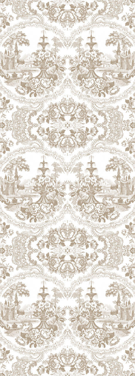 Mineheart Delft Baroque Tapete Beige 70cm x 10m Damast