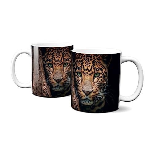 Hustling Sharks Wandbilder Tasse Tiger thoughtful 330 ml weiß