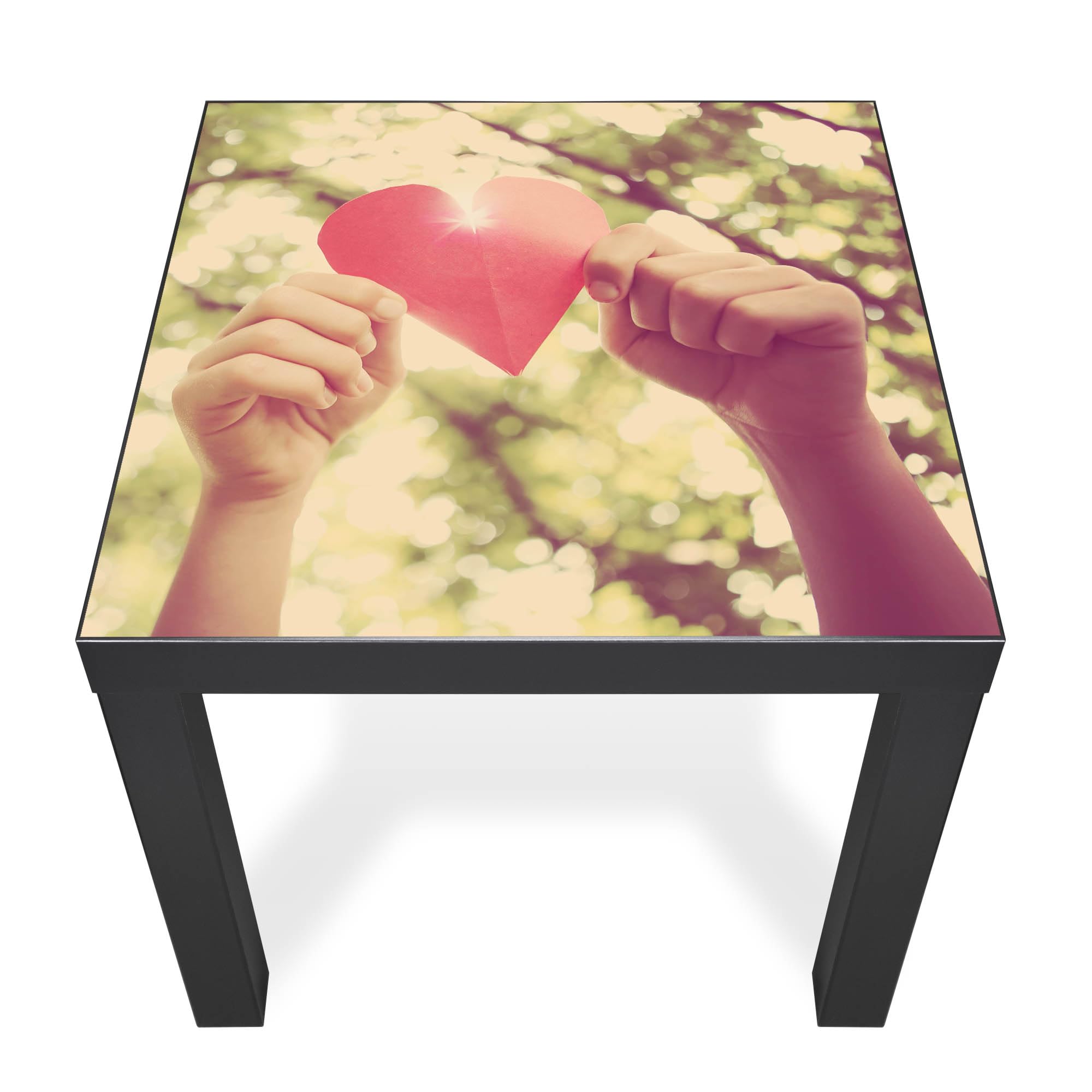 Banjado Möbelfolie Tischfolie Papierherz 55x55 cm selbstklebend