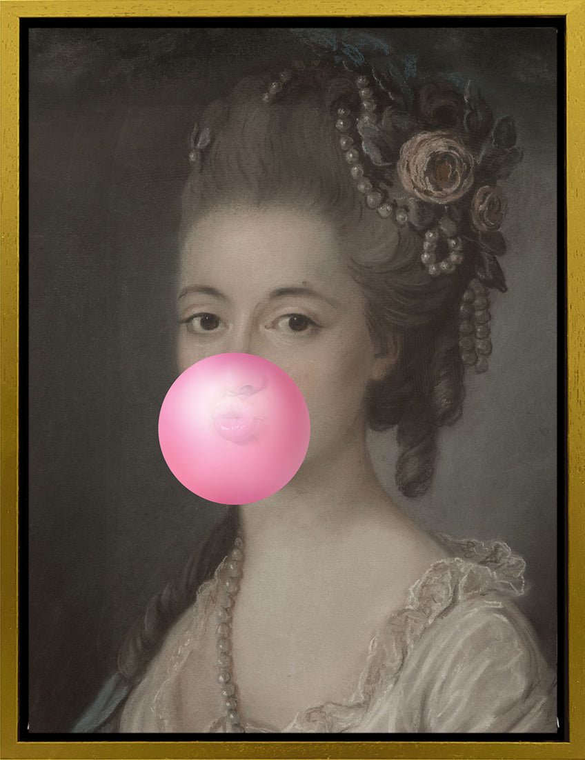 Mineheart Bubblegum Portrait 5 Leinwandbild 30x41cm Rosa