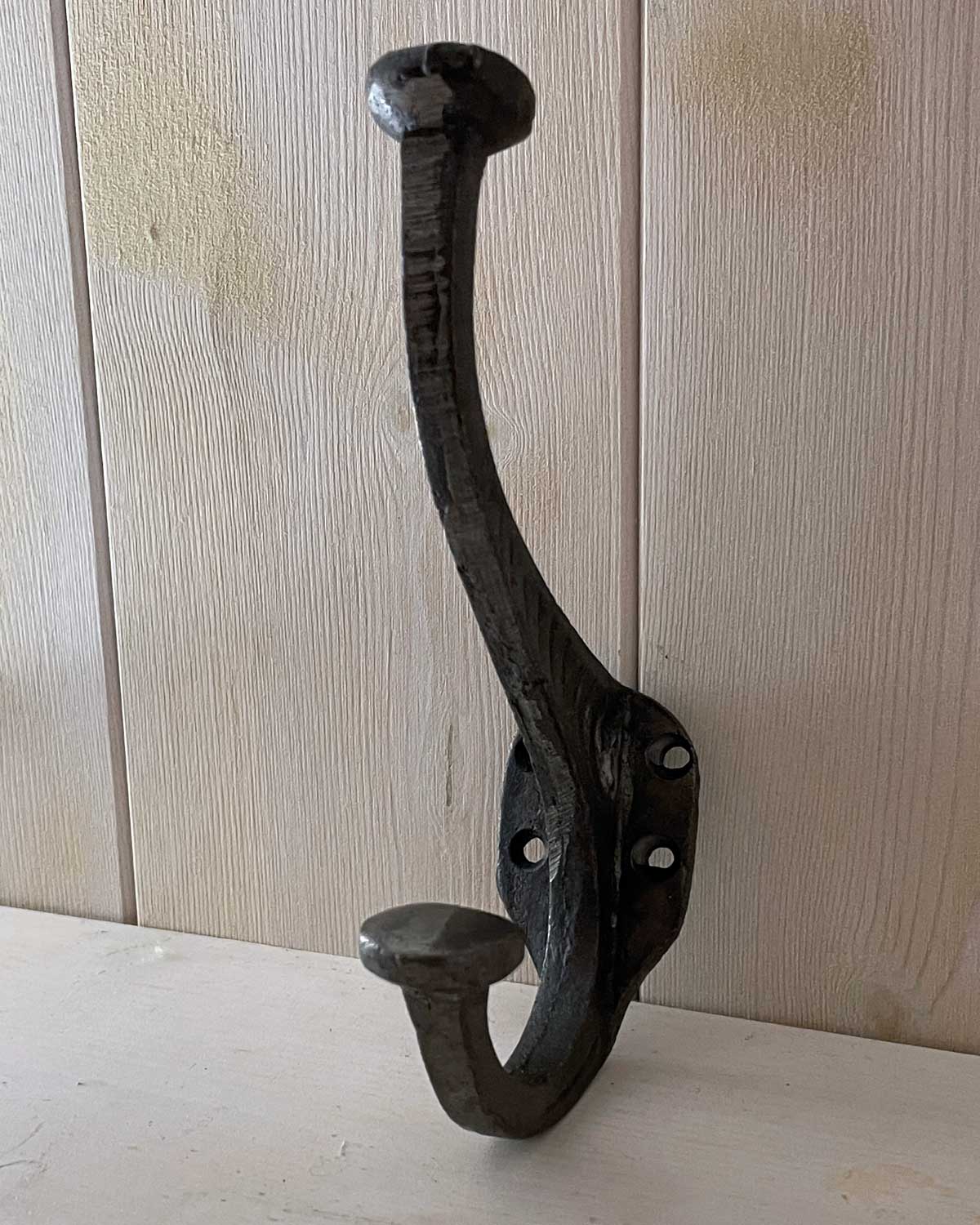 LS-LebenStil Vintage Doppel Kleiderhaken 13x3cm Schwarz Gusseisen