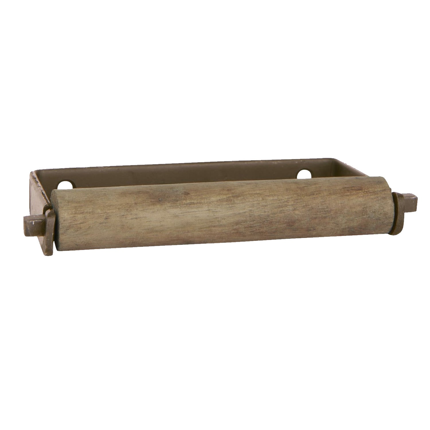 IB Laursen Altum Toilettenpapierhalter Bronze 13,5 cm Holzrolle