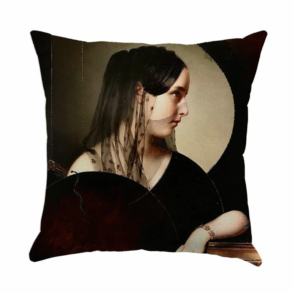 Mineheart A Lover Profile Kissenbezug 45x45 schwarz-gold