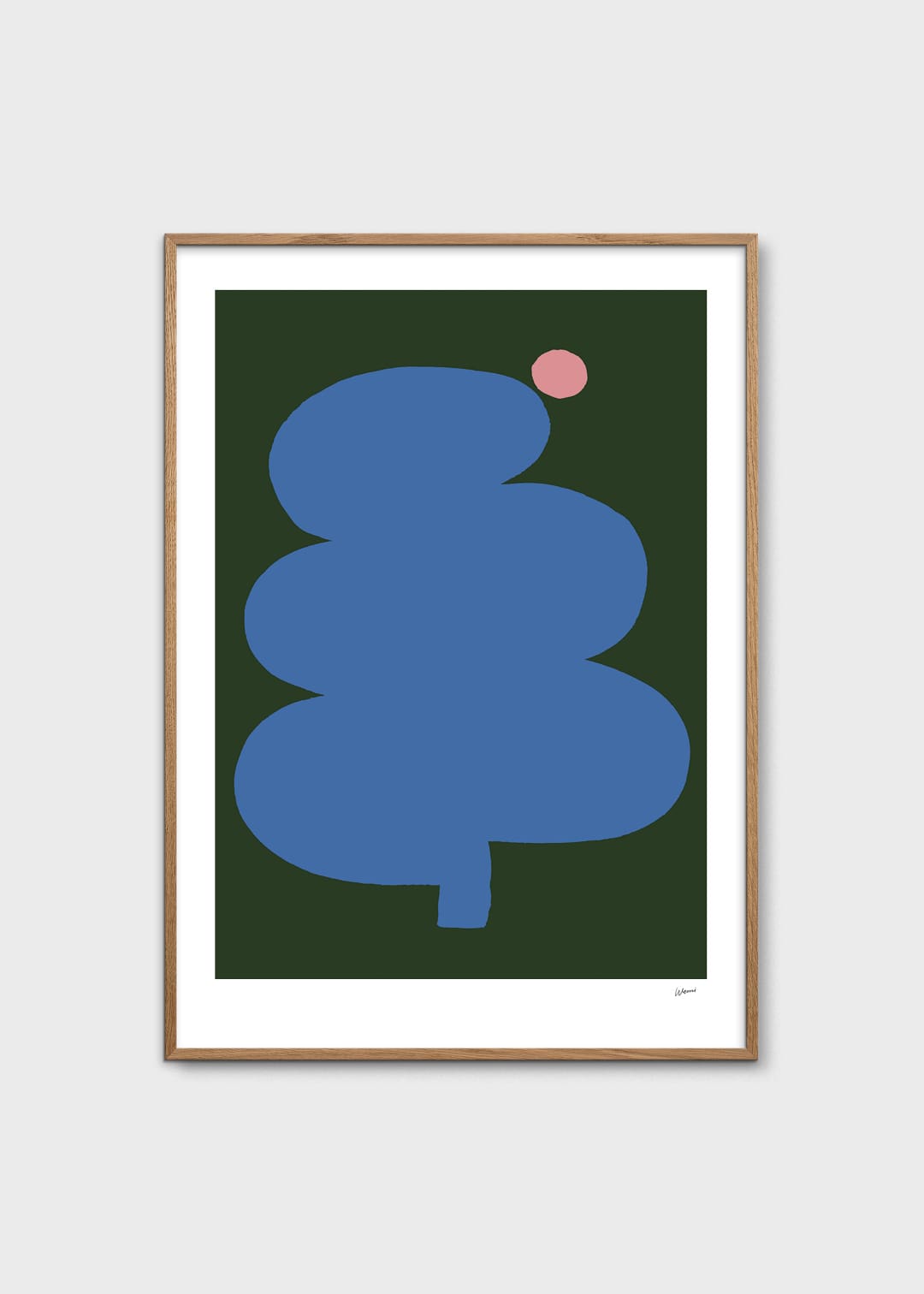 The Poster Club Art Prints Fat Tree Pink Moon Poster 30x40 beige