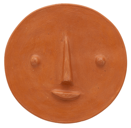 The Poster Club Yachay Wandobjekt 15x15 cm Terracotta Keramik