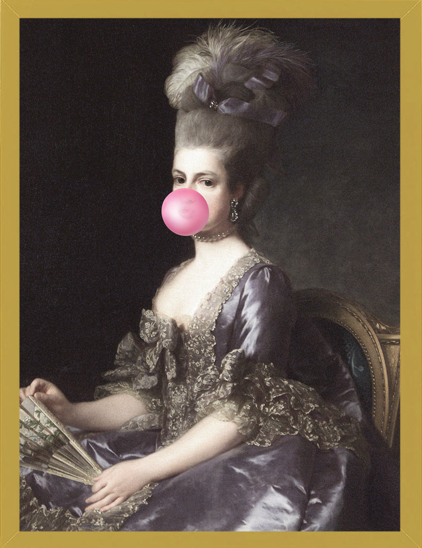 Mineheart Bubblegum Portrait 6 Leinwandbild Rosa 40x50cm
