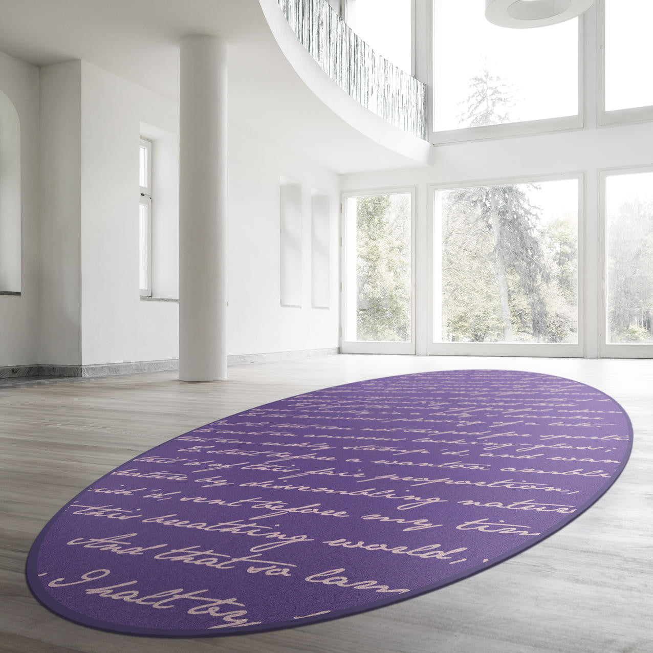 Mineheart Rugs Richard III Oval Teppich Amethyst Text