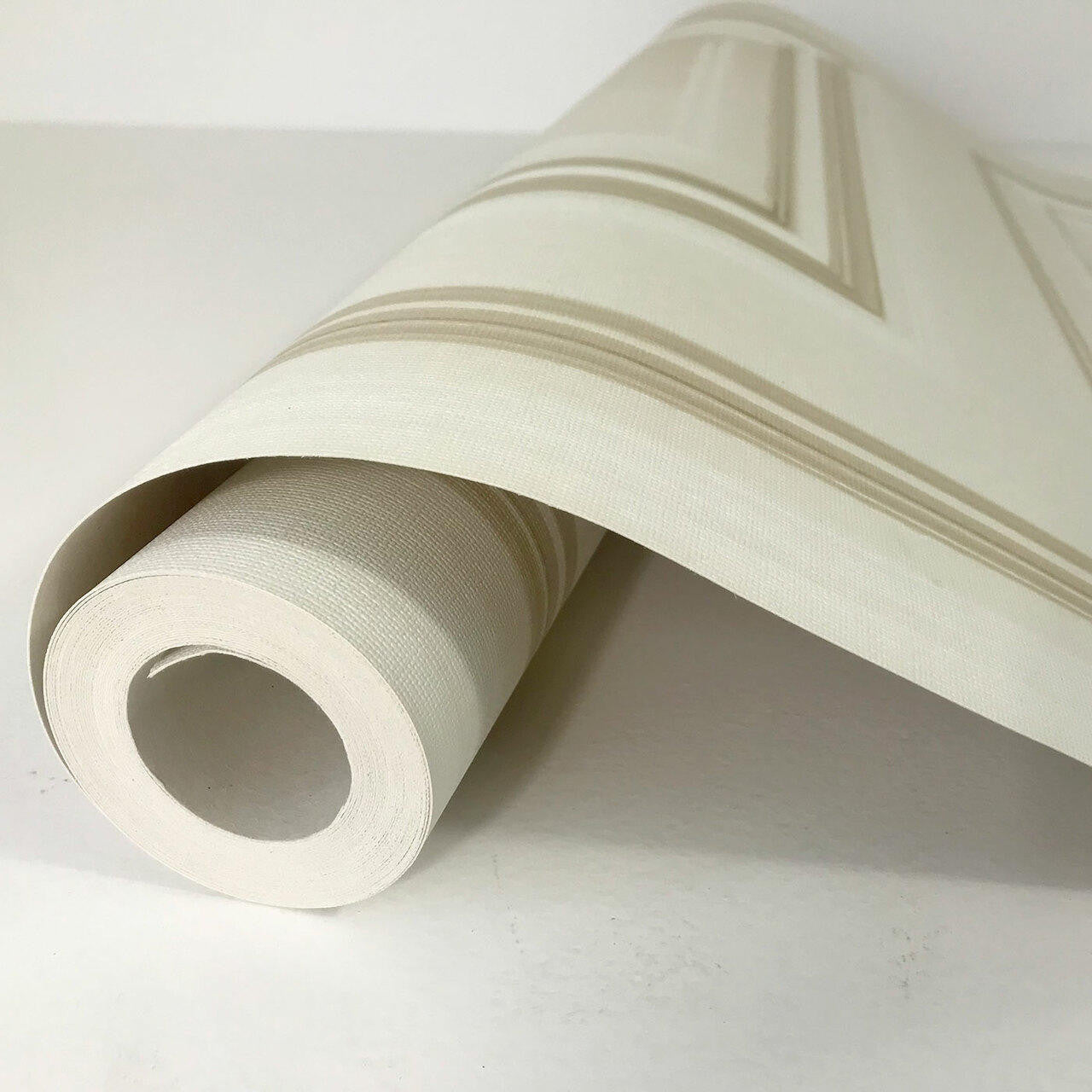 Mineheart Wallpaper Cream Panelling Tapete Creme Vinyl