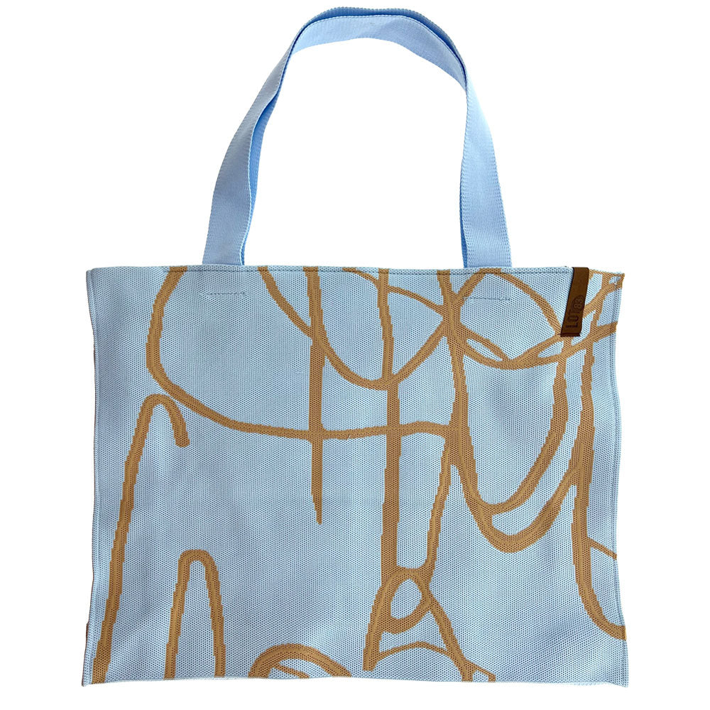 LS-LebenStil Vintage Shopper Palma Blau 35x45cm Reissverschluss
