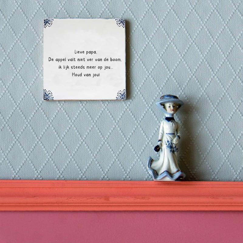 Storytiles Delft Blue Iets liefs voor jou Fliese S 10x10 cm personalisierbar