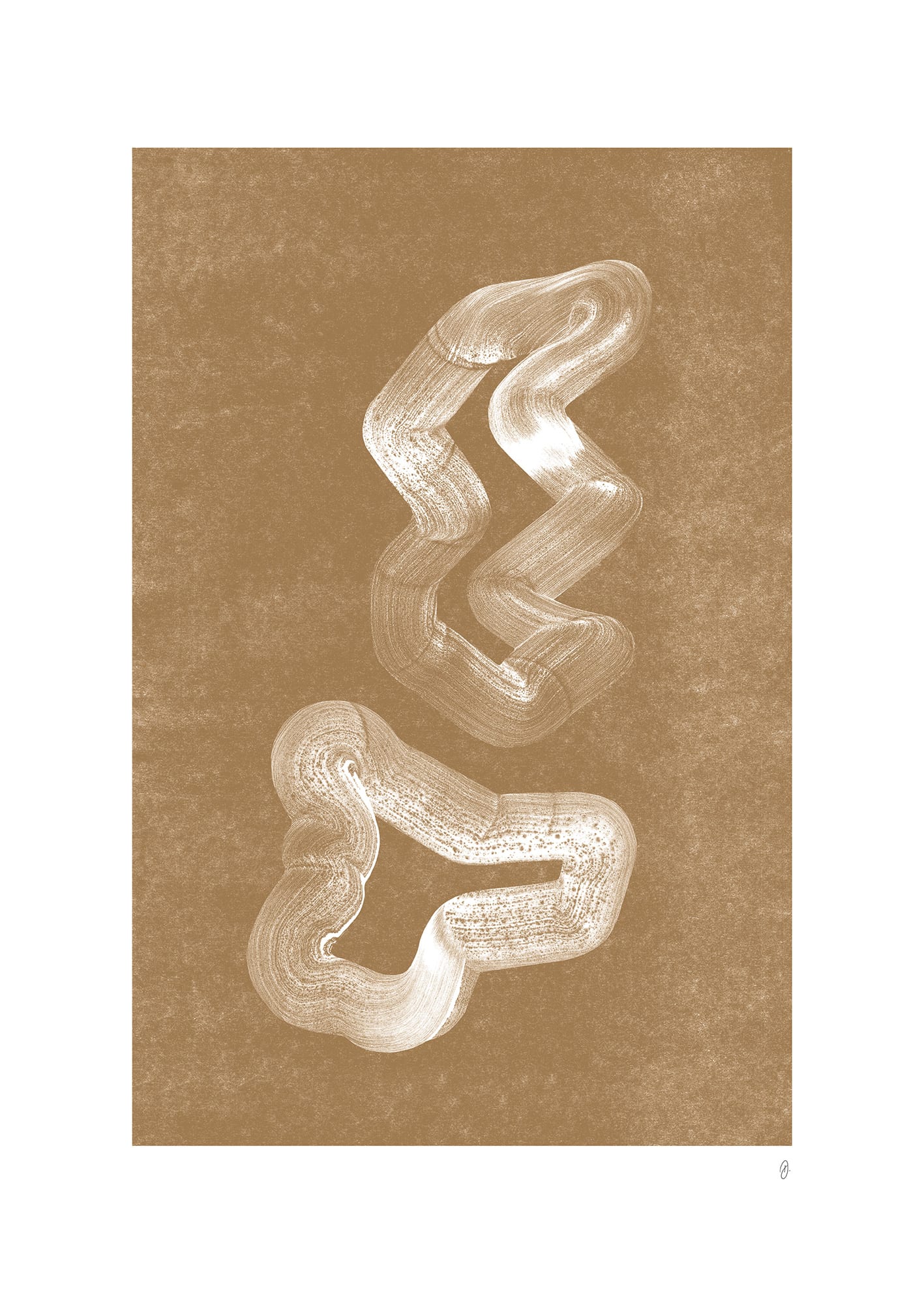 The Poster Club Lineshape 03 Poster 30x40 cm braun