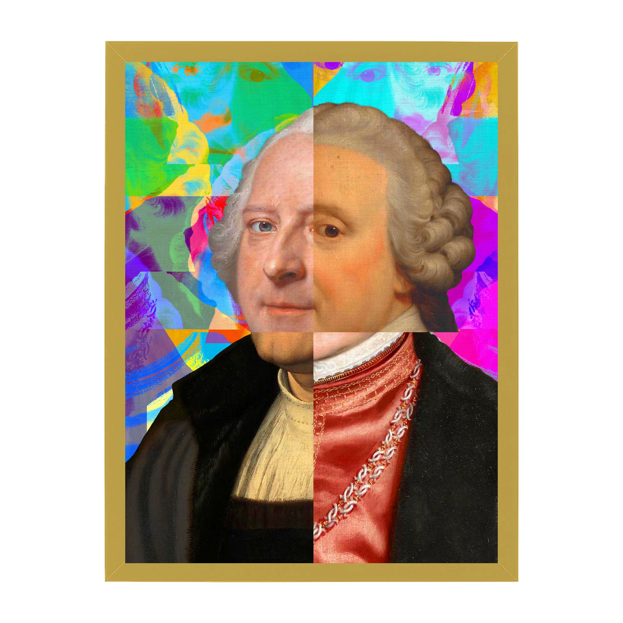 Mineheart Gentleman Puzzled Portrait Leinwand 60x81cm
