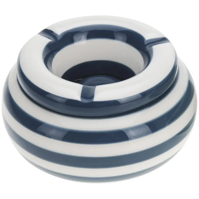 LS-LebenStil Küche & Haushalt Sturmaschenbecher 11x6cm Blau Weiß