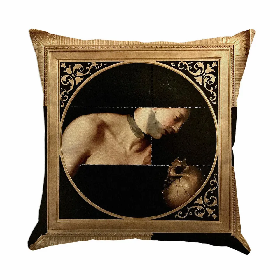 Mineheart Flamboyant Vanitas Kissenbezug 45x45 cm Schwarz
