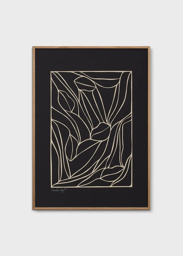 The Poster Club Lips No. 01 Poster A2 schwarz