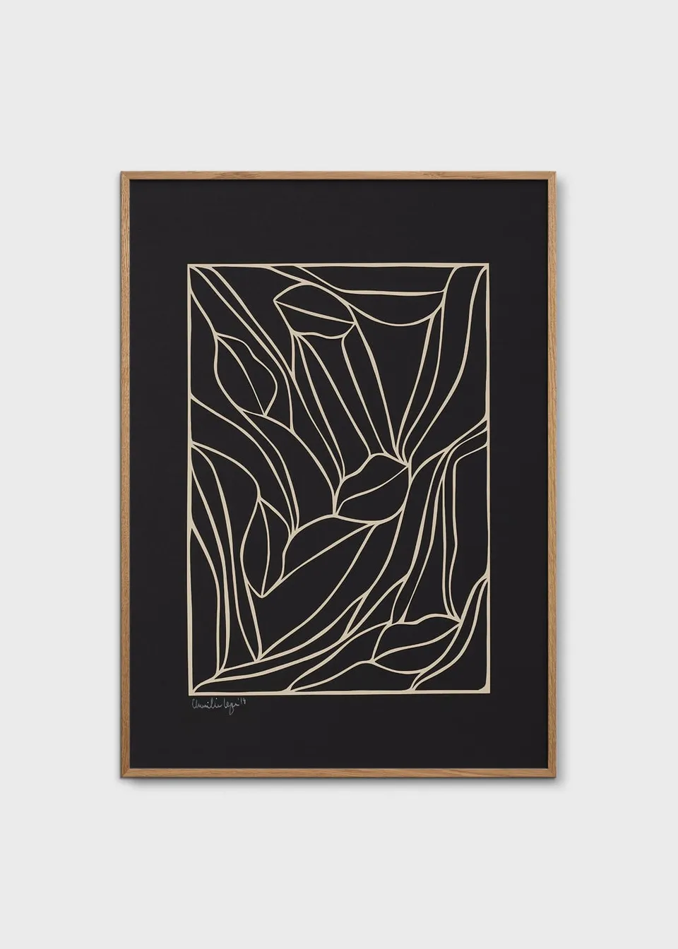 The Poster Club Lips No. 01 Poster A2 schwarz