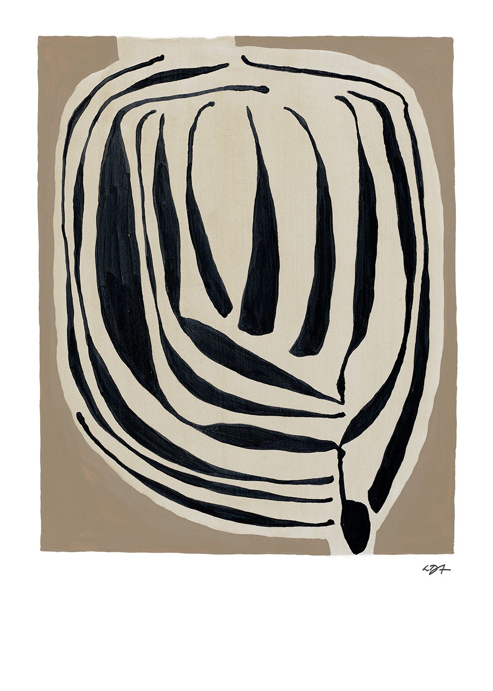 The Poster Club Art Prints Layered Poster A4 beige abstrakt