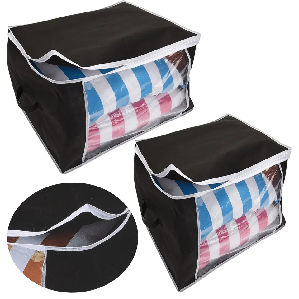 LS-LebenStil Unterbettkommode XL 60x35x40cm schwarz 2er Set